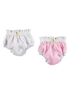 HelloBaby 2'li Alıştırma Külodu Pembe Beyaz (5 Adet)