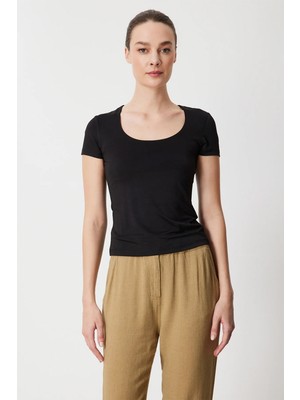 Eskişehir Mağazacılık 71335 Onteks Bluz U Yaka Kısa Kol