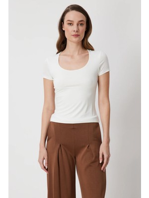 Eskişehir Mağazacılık 71335 Onteks Bluz U Yaka Kısa Kol