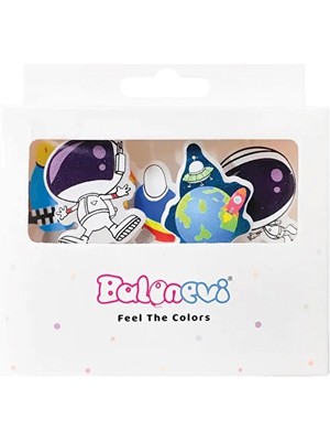 3 Adet Balonevi Kozmik Galaksi Temalı 5'li Mum