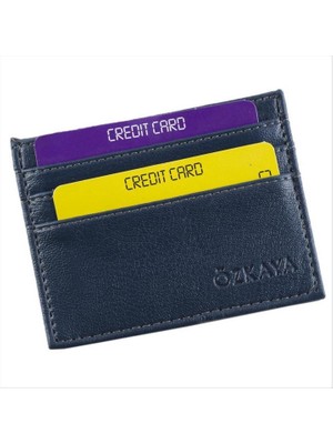 Zero Land Gld-Spt- Kartlık Deri Cüzdan - Lacivert