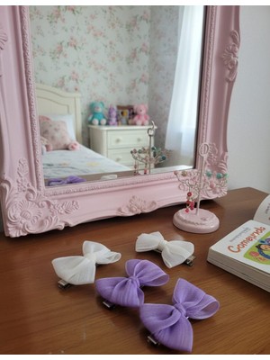 Retro Women Kız Çocuk  Bebek Fiyonk Kurdele Hediye Doğum Günü Sevimli Renkli Toka  Seti