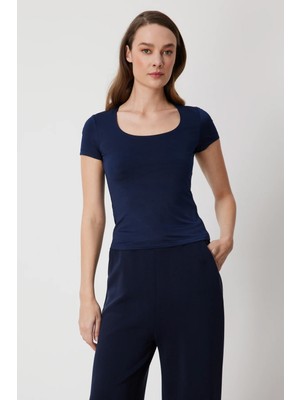 Eskişehir Mağazacılık 71335 Onteks Bluz U Yaka Kısa Kol