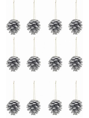 3 Adet Mistique Home Çam Kozalağı Süsü 4 cm 12'li