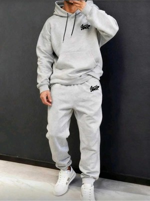 Divin Unısıx Baskılı I Oversize Sweatahırt -Eşofman Altı 2li Takım