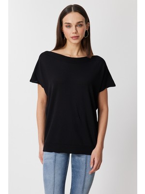 Eskişehir Mağazacılık 76370 Onteks Bluz Kayık Yaka Kısa Kol