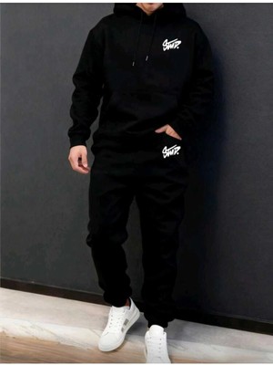 Divin Unısıx Baskılı I Oversize Sweatahırt -Eşofman Altı 2li Takım