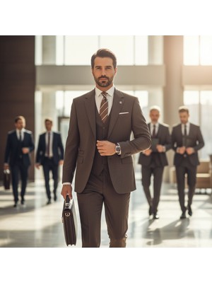 İlayda Emir Slim Fit, 3 Parça Takım Elbise, Erkek Klasik Yelekli, Premium Kumaş, Ofis ve Özel Gün Takımı