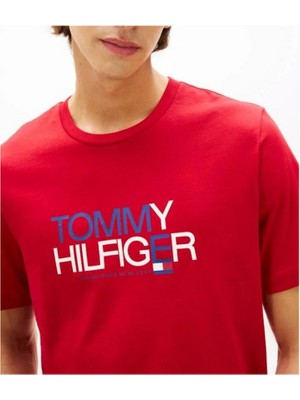 Tommy Hilfiger MW0MW42369 Brand Love Big Text Erkek Tişört