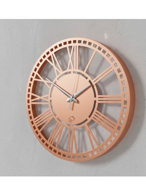 Bukava┃romexa Metal Duvar Saati 45 cm | Roma Rakamlı Modern Tasarım (DS-032)