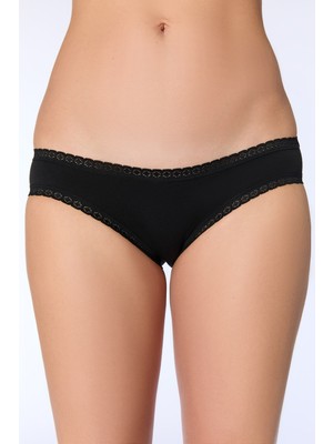 Albero Natur Gots Sertifikali Dantelli Organik Pamuk Kadın Külot