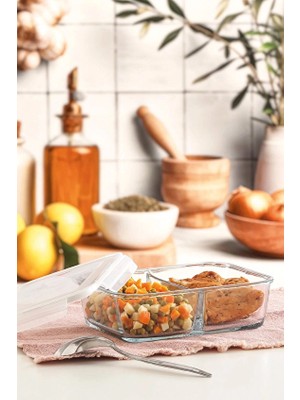 Lav Fresco Bölmeli Saklama Kabı 1600CC 4 Adet