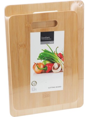 Excellent Houseware Bambu Kesme Tahtası 2'li 2 Adet