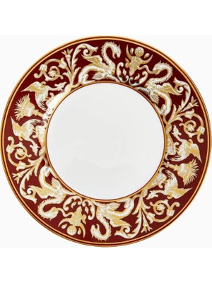 Wedgwood Renaissance Kırmızı Florentine Accent Porselen Tabak, 23 cm