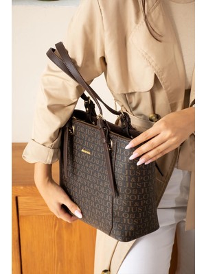 Just Polo Kadın Yeni Sezon 3 Bölmeli Lüks Yumuşak Deri Ayarlanabilir Çapraz Askılı Şık Omuz Çantası