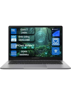 Asus Expertbook P1 P1403CVA Intel® Core™ 7 240H 32GB Ddr5 1tb SSD 14"fhd (1920 x 1080) 300NITS WIN11PRO Taşınabilir Bilgisayar +Mouse Hediyeli WP1403CVAC716512G0DGNS08