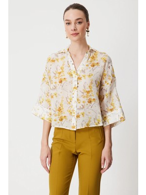 Eskişehir Mağazacılık 74346 Onteks Gömlek Desenli V Yaka