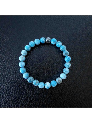 Mga Doğaltaş Apatit Doğal Taş Bileklik 8mm – Hakiki Sertifikalı – Kadın Erkek – Enerji Taşı – Hediyelik