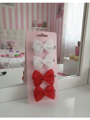 Retro Women Kız Çocuk  Bebek Fiyonk Kurdele Hediye Doğum Günü Sevimli Renkli Toka  Seti