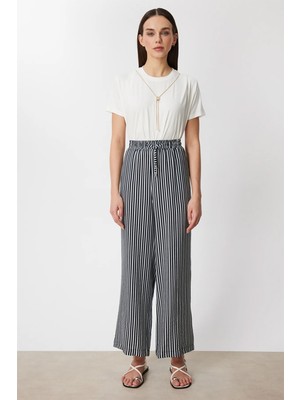 Karma 74903 Onteks Pantolon Bol Çizgili