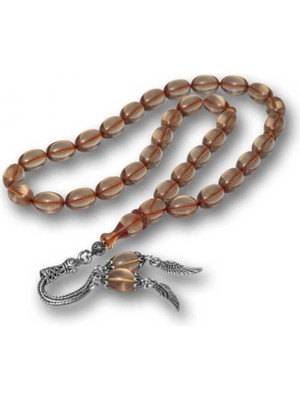 Supertrend Gümüş Püsküllü Ateş Kehribar Tesbih