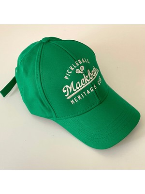 Mackbear Coffee Co. Mackbear Ayarlanabilir Unisex Şapka Düz Model Logolu Yeşil