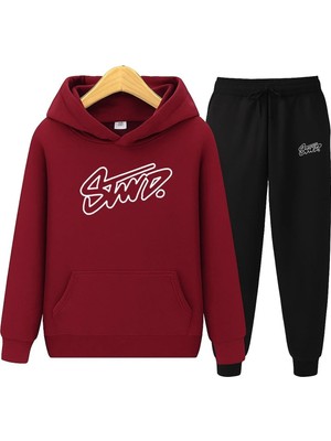 Divin Erkek Baskılı Za Oversize Sweatahırt -Eşofman Altı 2li Takım