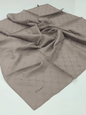 Piramit Monogram Jakarlı Eşarp Gül Kurusu