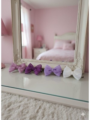 Retro Women Kız Çocuk  Bebek Fiyonk Kurdele Hediye Doğum Günü Sevimli Renkli Toka  Seti