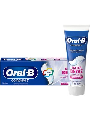 2 Adet Oral-B Diş Macunu Komple 7 Extra Beyaz 75 ml