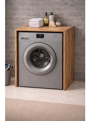 Nenu Nova - Banyo Dolabı Atlas Çam 65x60x90 cm | Çamaşır Makinesi Dolabı | Kurutma Makinesi Dolabı - Banyo Dolabı
