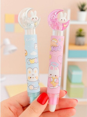 ÖZ OFİS Lucky Sweet Sevimli Tavşan Basma Mekanizmalı Silgi - Pastel Renkler - Tekli