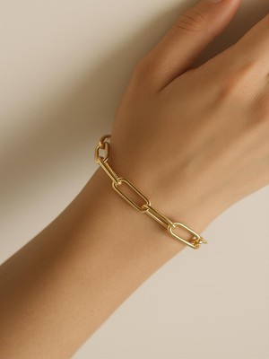 QA Quella Accessories Xuping Figaro  14 Ayar Altın Kaplama Gold Bileklik 15+4 cm