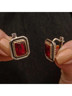 Supertrend Gümüş Yakut Taşlı Otantik Kadın Küpe