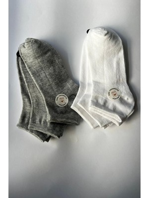 Admera Premium Admera 6'lı Erkek Pamuklu Parfümlü Çorap Seti - Dikişsiz Terletmez 40-44 - Gri Beyaz Seri