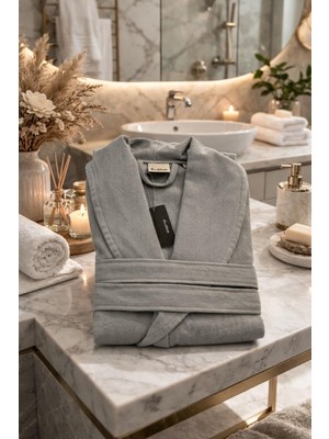 Özdilek Luxe Relax Bornoz Gri L Beden