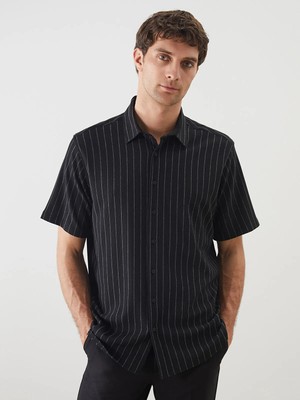 Lc Waikiki Yeni Sezon Regular Fit Kısa Kollu Çizgili Erkek Gömlek