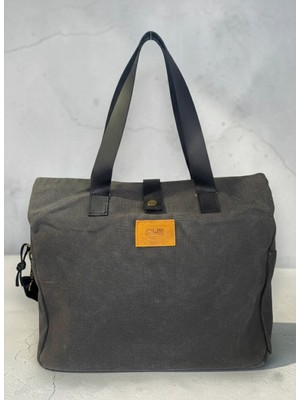 Old Cotton Mumlu Kanvas Çok Bölmeli Omuz Çantası ve El Çantası (Ayarlanabilir Ek Askı) S Ernest Bag