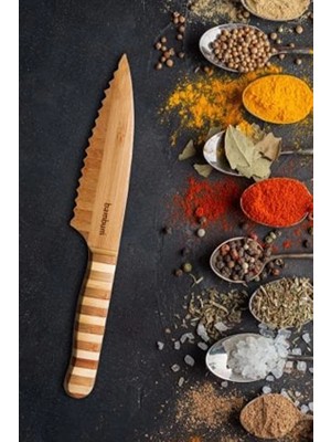 Bambum Tırtıklı Şef Bıçağı 4 Adet