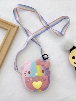 Hello Kitty Sevimli Kedi Kız Çocuk Çanta Cüzdan 13X10 cm