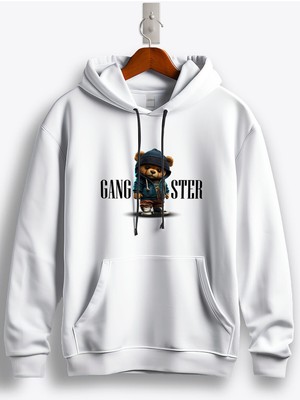 MGAX Sevimli Ayı Gangster Bear Baskılı Regular Kapşonlu Sweatshirt