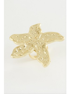 Zero Land Gld-Spt- Çiçek Metal Yüzük - Sarı