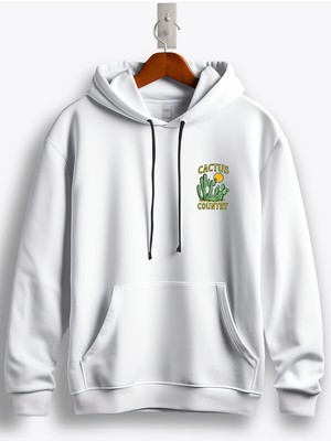 MGAX Cactüs Country Arma Baskılı Regular Kapşonlu Sweatshirt