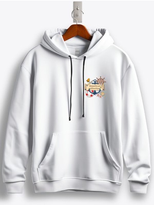 MGAX Denizci Nautical Collection Arma Baskılı Regular Kapşonlu Sweatshirt