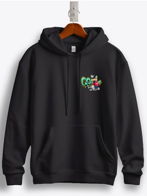 MGAX Sevimli Ayı Havalı Genç Arma Baskılı Regular Kapşonlu Sweatshirt