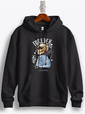 MGAX Skull Forever Cool Baskılı Regular Kapşonlu Sweatshirt