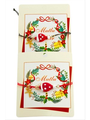 Zero Land Gld-Spt- 2026 Yılbaşı Cam Ip Bilekliği - Kırmızı