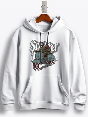 MGAX Motosiklet Socoter Boy Baskılı Regular Kapşonlu Sweatshirt