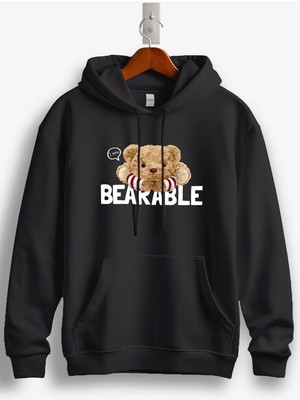 MGAX Sevimli Ayı Bear Able Baskılı Regular Kapşonlu Sweatshirt