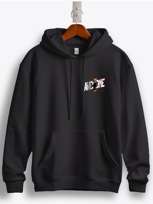 MGAX Sevimli Ayı Awesome Born With Style Arma Baskılı Regular Kapşonlu Sweatshirt